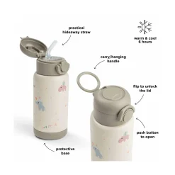 Done by Deer                    Gourde à paille isotherme Celebration    Sable            340 ml