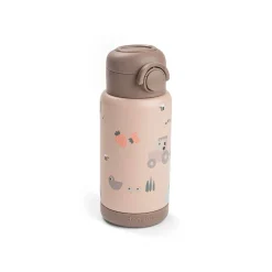 Done by Deer                    Gourde à paille isotherme Tiny farm    Rose            340 ml