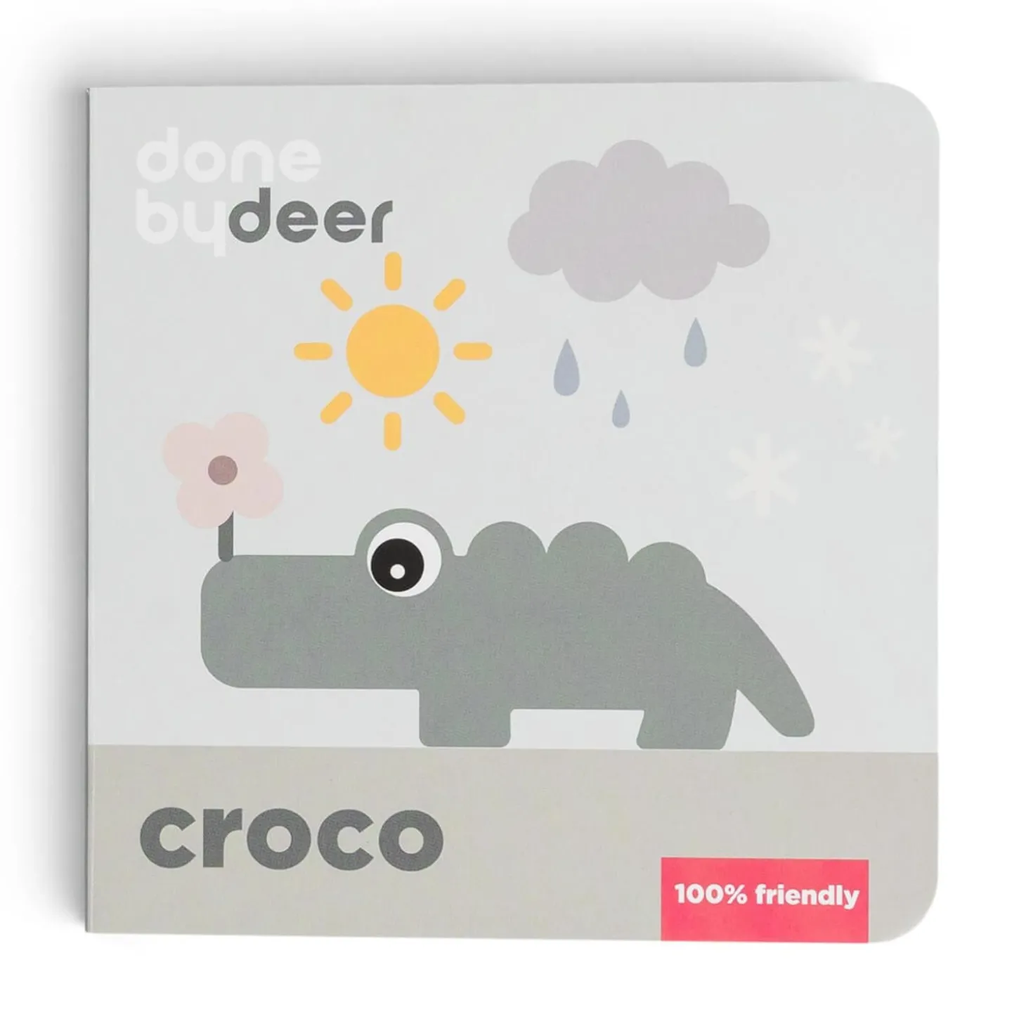 Done by Deer Livre d'éveil Croco Multicolore