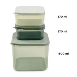 Done by Deer                    Lot de 3 boîtes de conservation grand Elphee    Vert