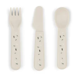 Done by Deer Lot de 3 Couverts Foodie Confetti Sable