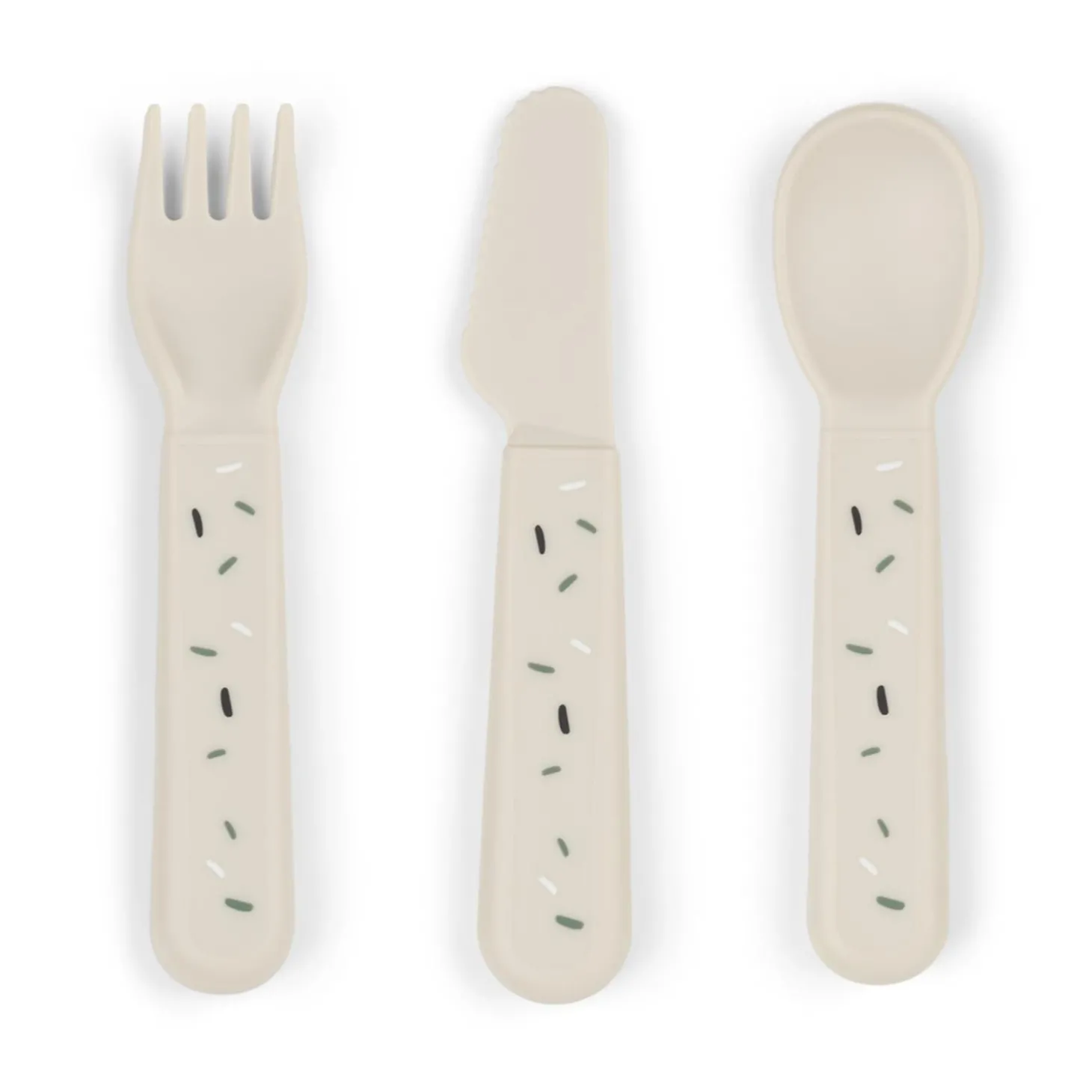 Done by Deer Lot de 3 Couverts Foodie Confetti Sable