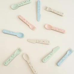 Done by Deer Lot de 3 Couverts Foodie Confetti Sable
