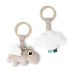 Done by Deer Lot de 2 jouets d'éveil à suspendre Happy clouds Sable