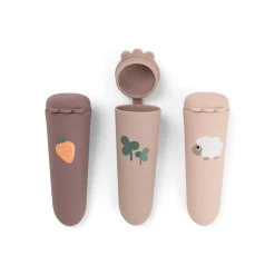 Done by Deer                    Lot de 3 Moules à glace silicone Sheepy    Rose            60 ml