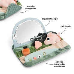 Done by Deer                    Miroir d'éveil Tummy time Tiny farm    Multicolore