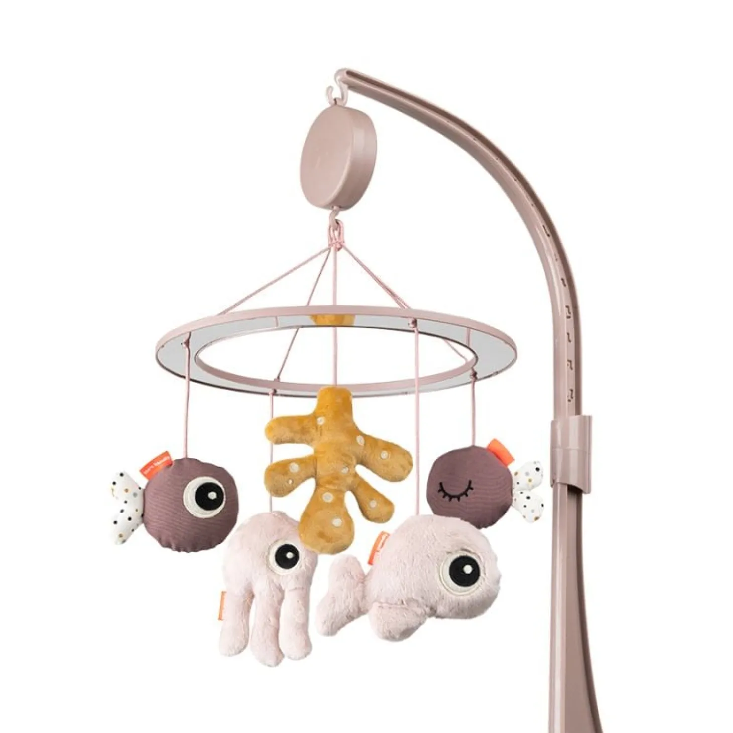 Done by Deer Mobile musical avec miroir Sea friends Rose