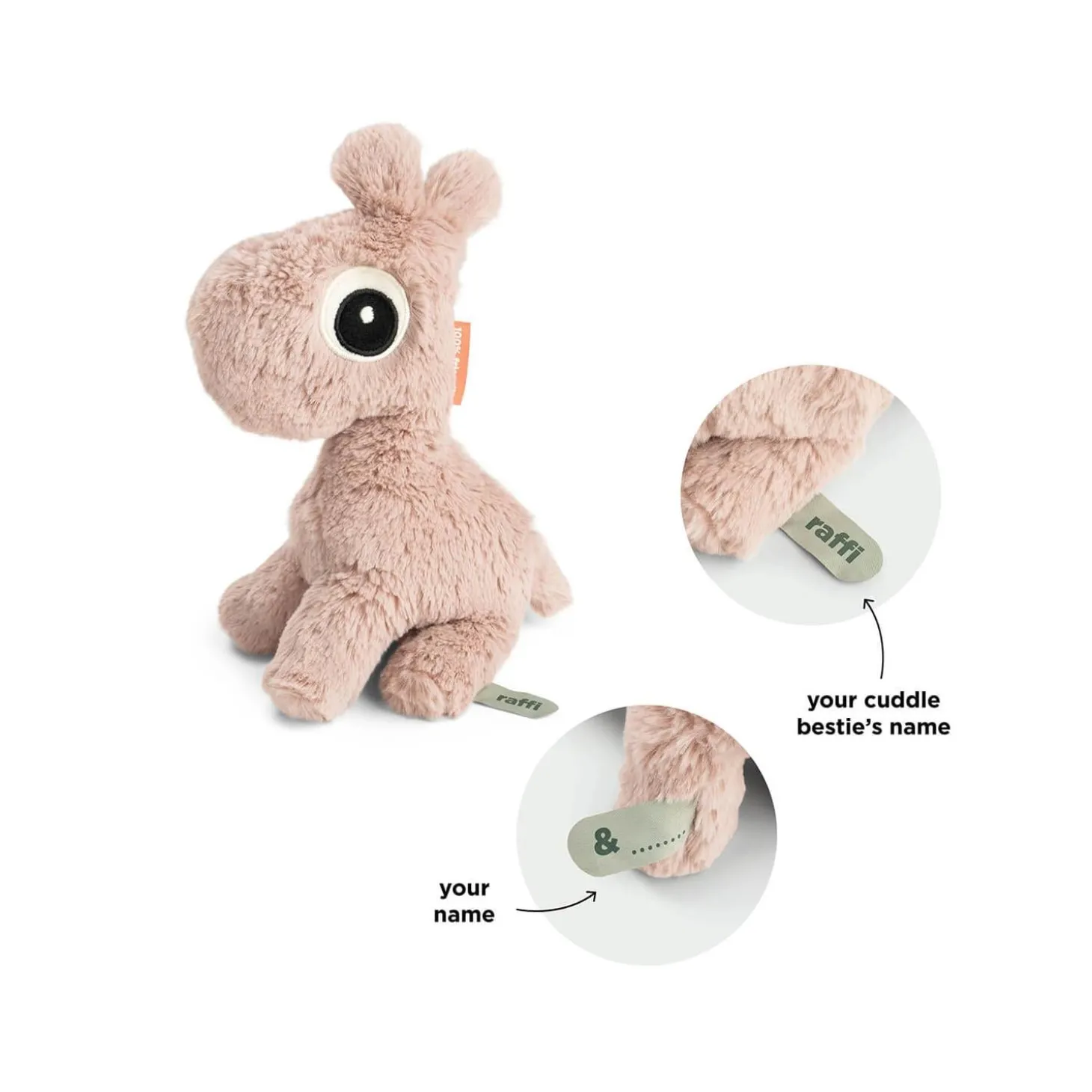 Done by Deer Peluche câlin Raffi Rose
