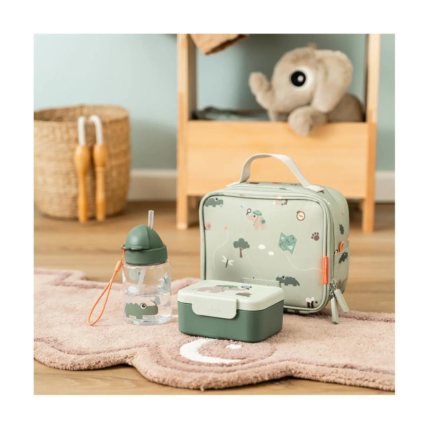 Done by Deer Petit sac repas isotherme Tiny trails Vert