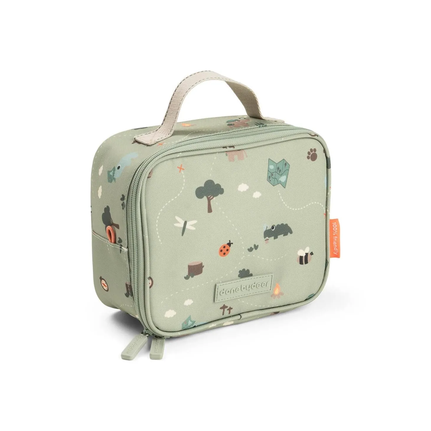 Done by Deer Petit sac repas isotherme Tiny trails Vert