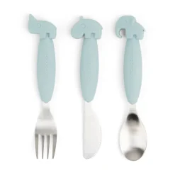 Done by Deer Set de couverts Easy-grip Deer friends Bleu