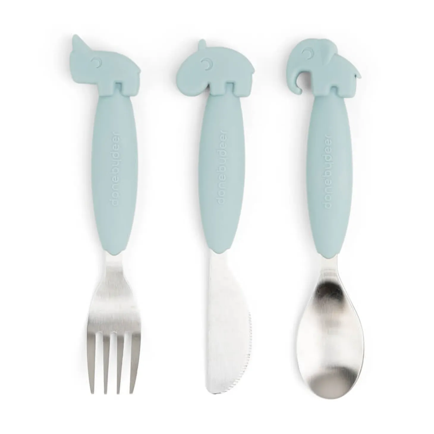 Done by Deer Set de couverts Easy-grip Deer friends Bleu