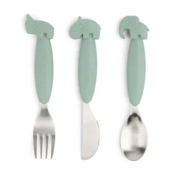 Done by Deer Set de couverts Easy-grip Deer friends Vert