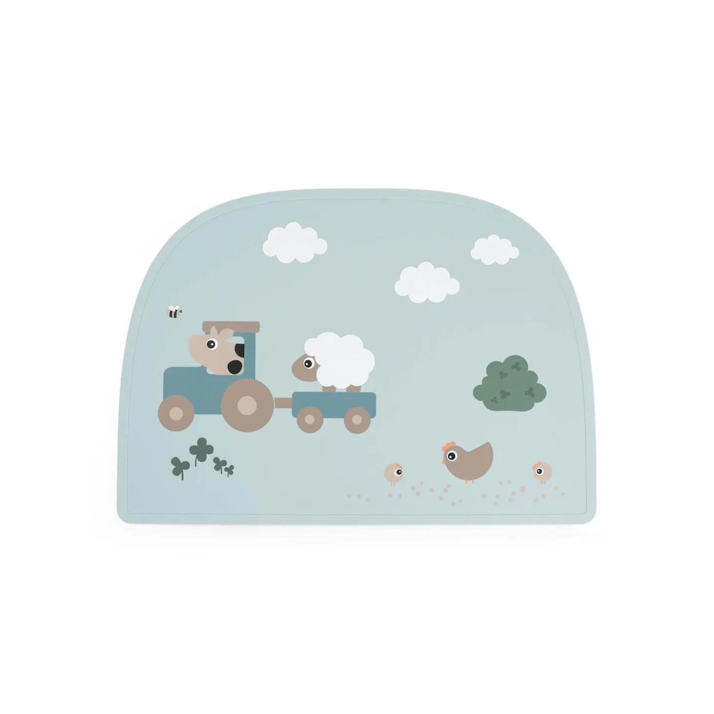 Done by Deer Set de table Tiny farm Bleu