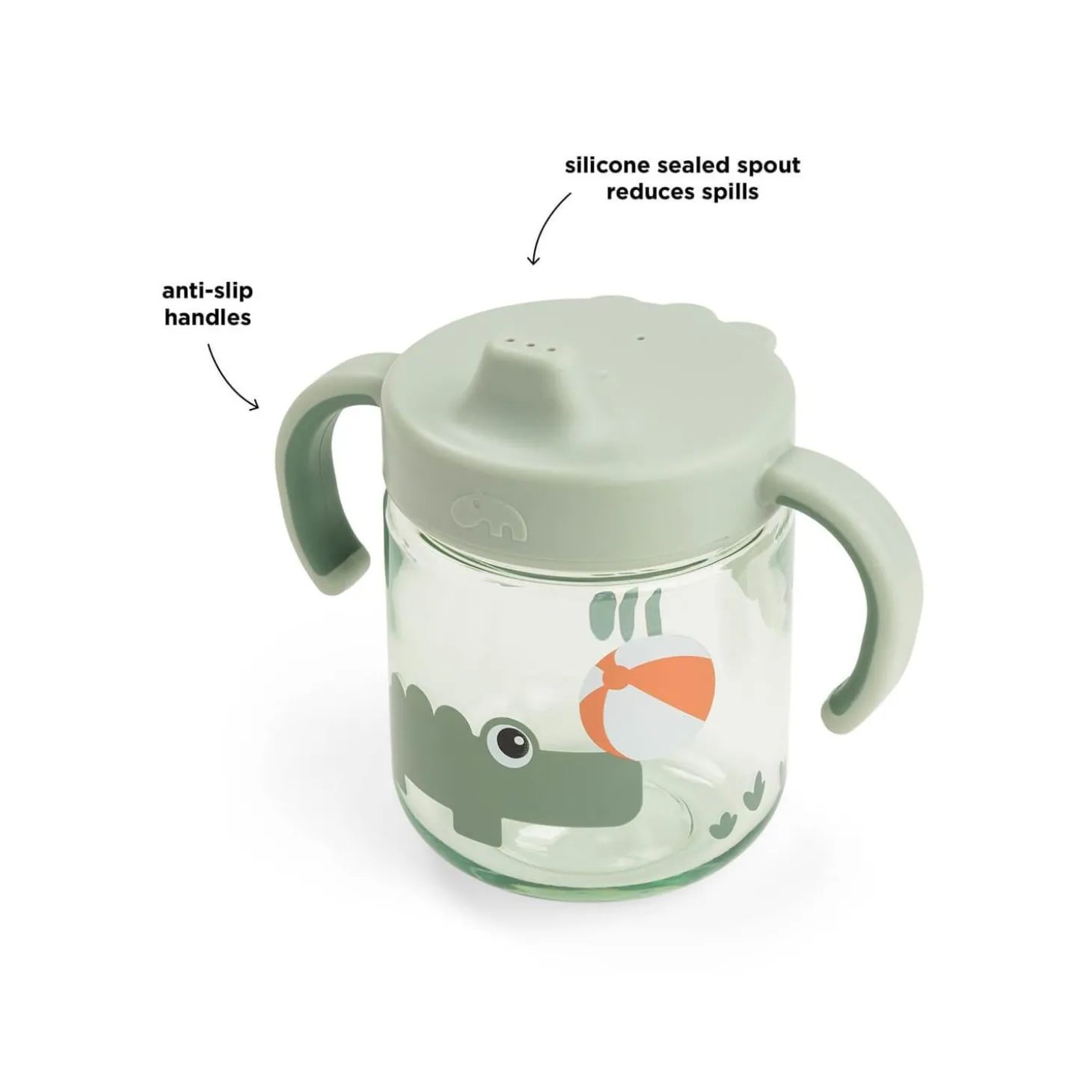 Done by Deer Tasse à bec à 2 anses Playground Vert 260 ml
