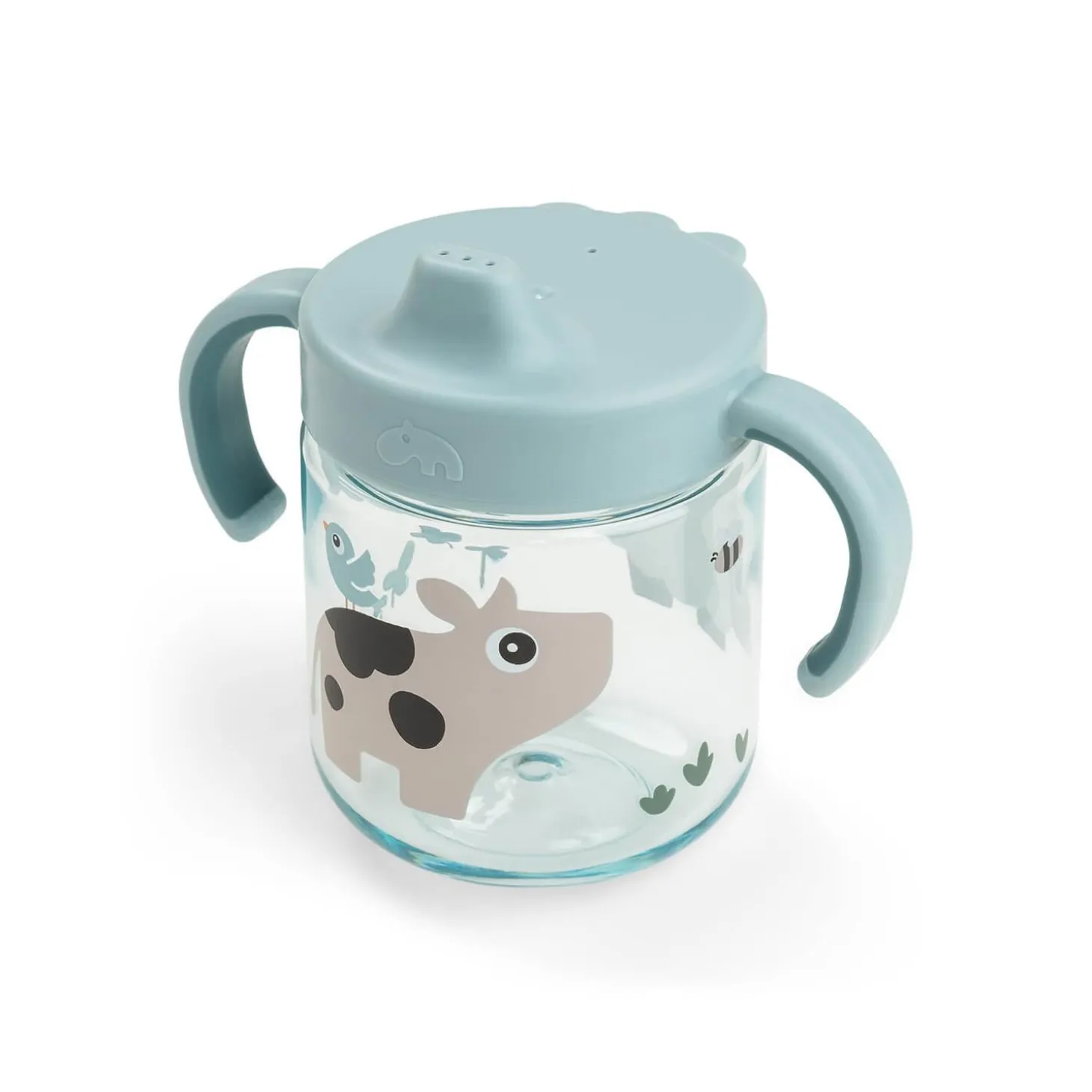 Done by Deer Tasse à bec à 2 anses Tiny farm Bleu 260 ml