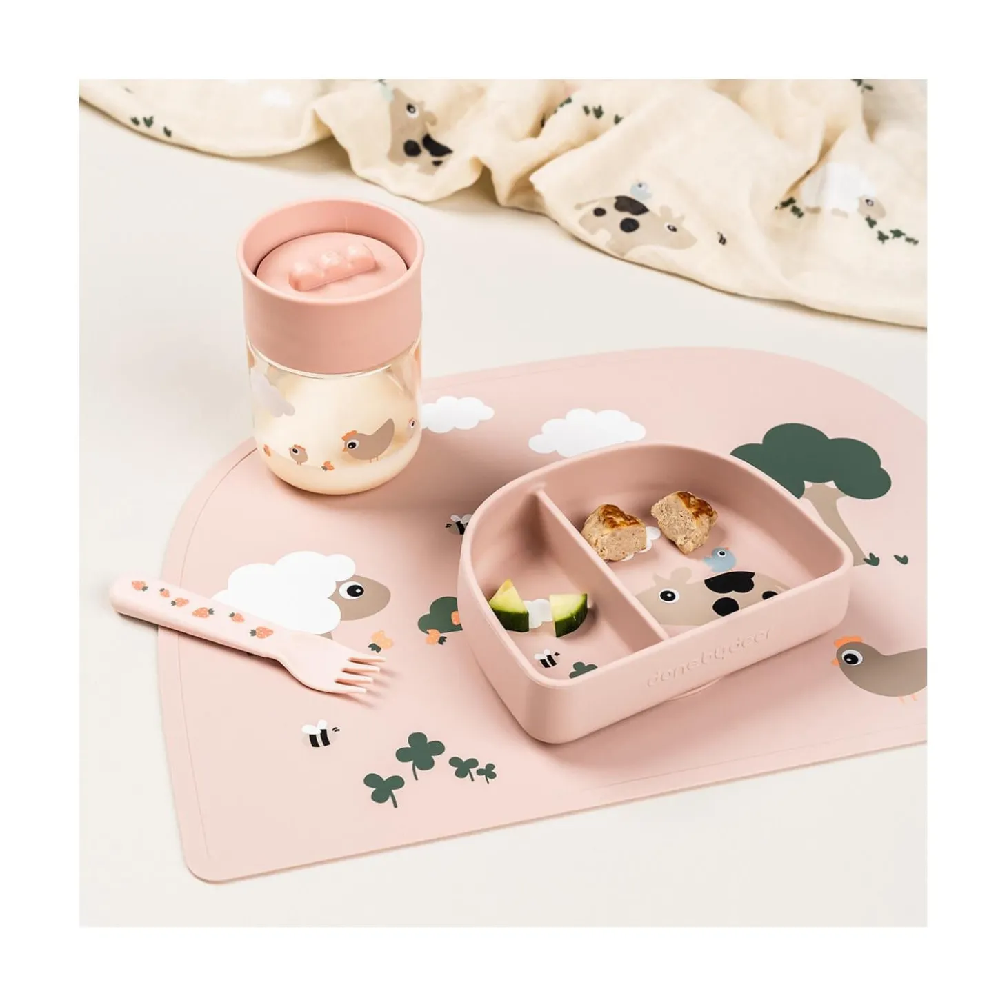Done by Deer Tasse d'apprentissage 360° Rose 260 ml