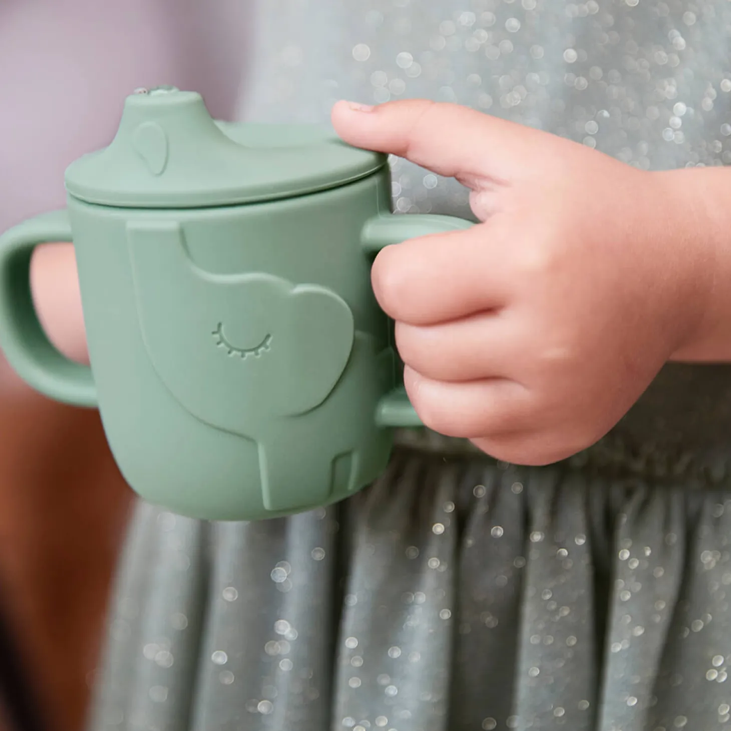 Done by Deer Tasse d'apprentissage Elphee Peekaboo Rose