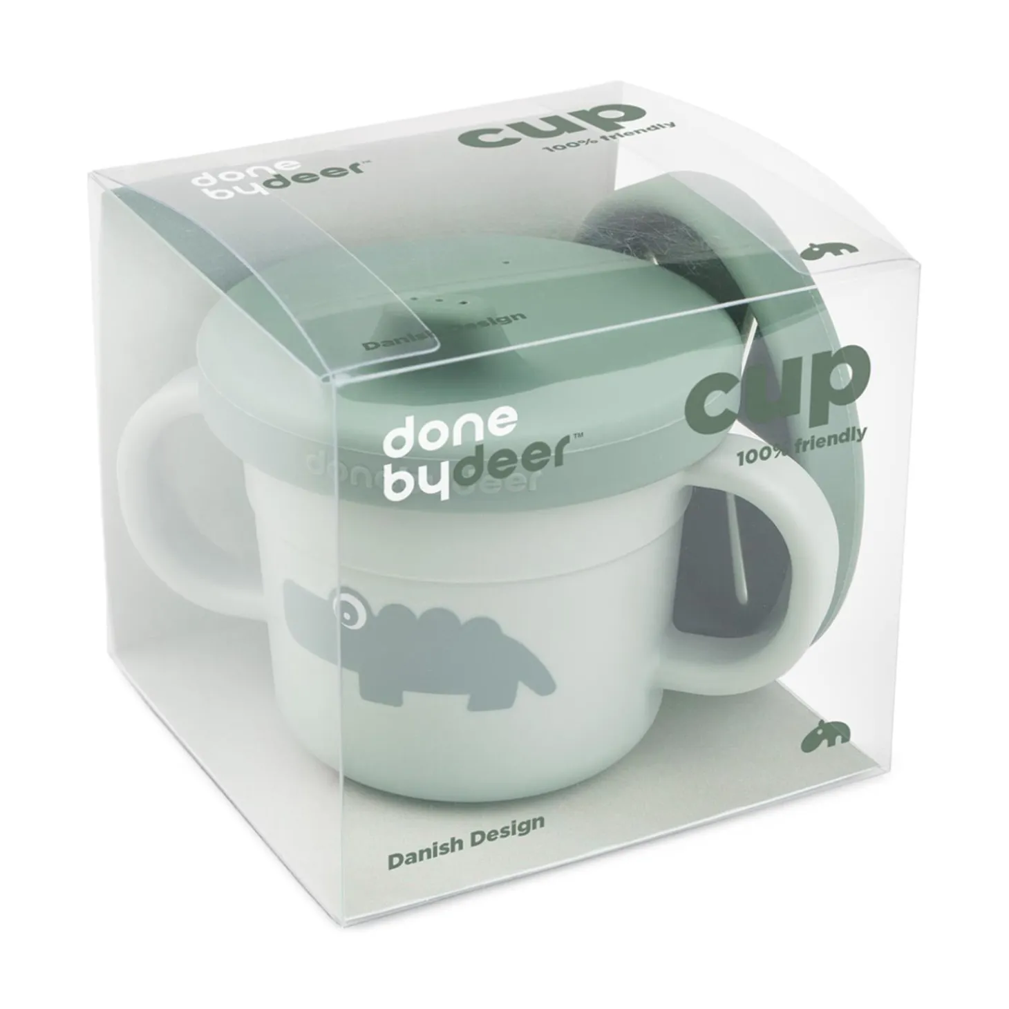Done by Deer Tasse d'apprentissage et snack Foodie Croco Vert