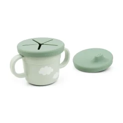 Done by Deer Tasse d'apprentissage et snack Foodie Croco Vert