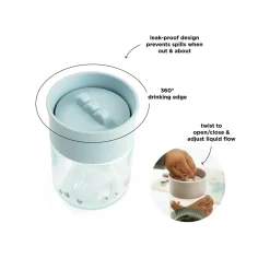 Done by Deer Tasse d'apprentissage 360° Bleu 260 ml