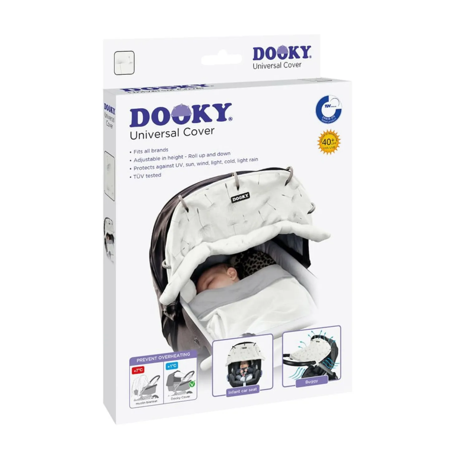 Dooky Pare soleil universel poussette et siège auto dandelion