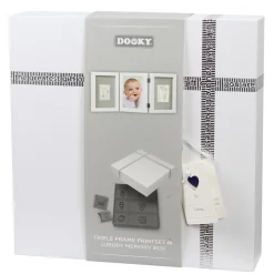 Dooky Triple cadre avec boîte à souvenirs Blanc 52x22 cm