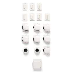 Dooky Verrous Magnétiques (8 Verrous + 2 Clefs) Blanc