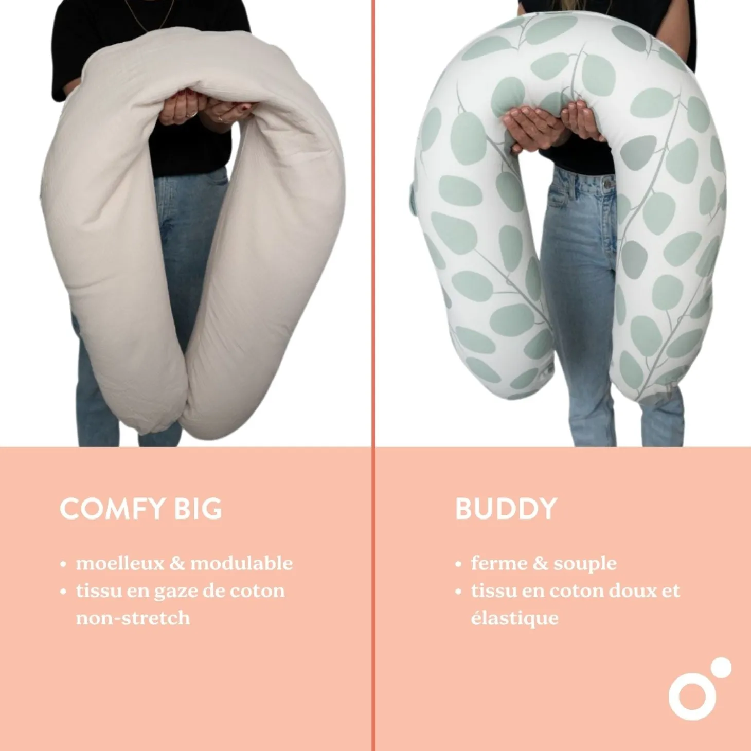 Doomoo Coussin de maternité Buddy Cloudy Kaki