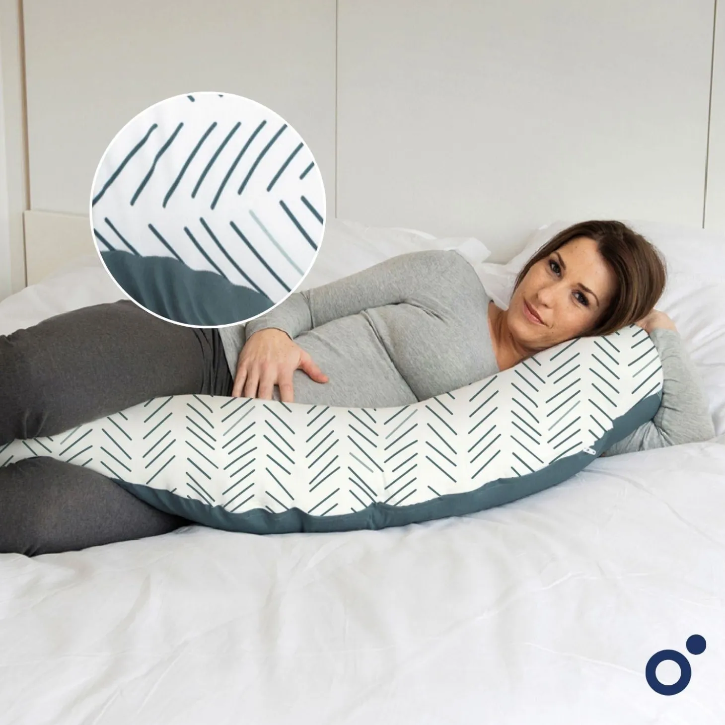 Doomoo Coussin de maternité Buddy Ethnic Petrol