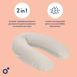 Doomoo                    Coussin de maternité Buddy Tetra Jersey    Sand