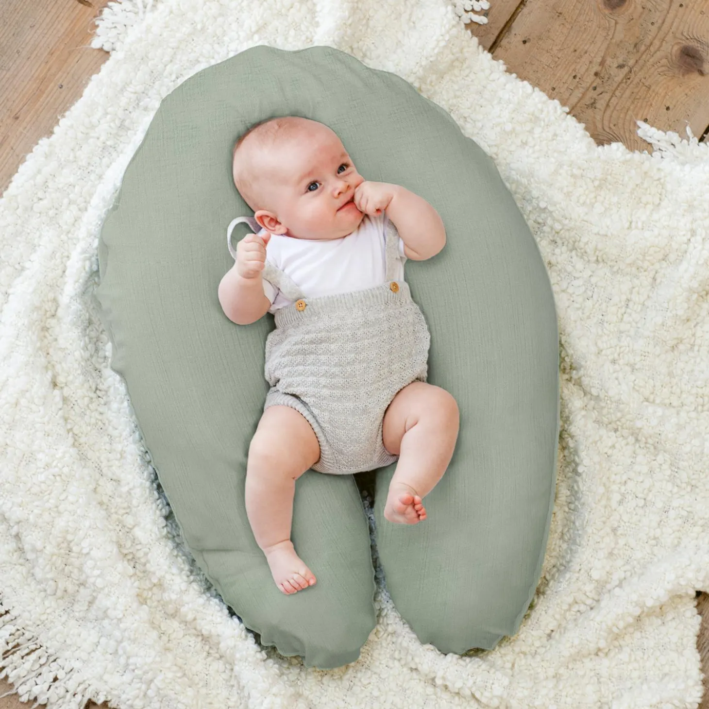 Doomoo Coussin de maternité Comfy Big Tetra Tetra Green