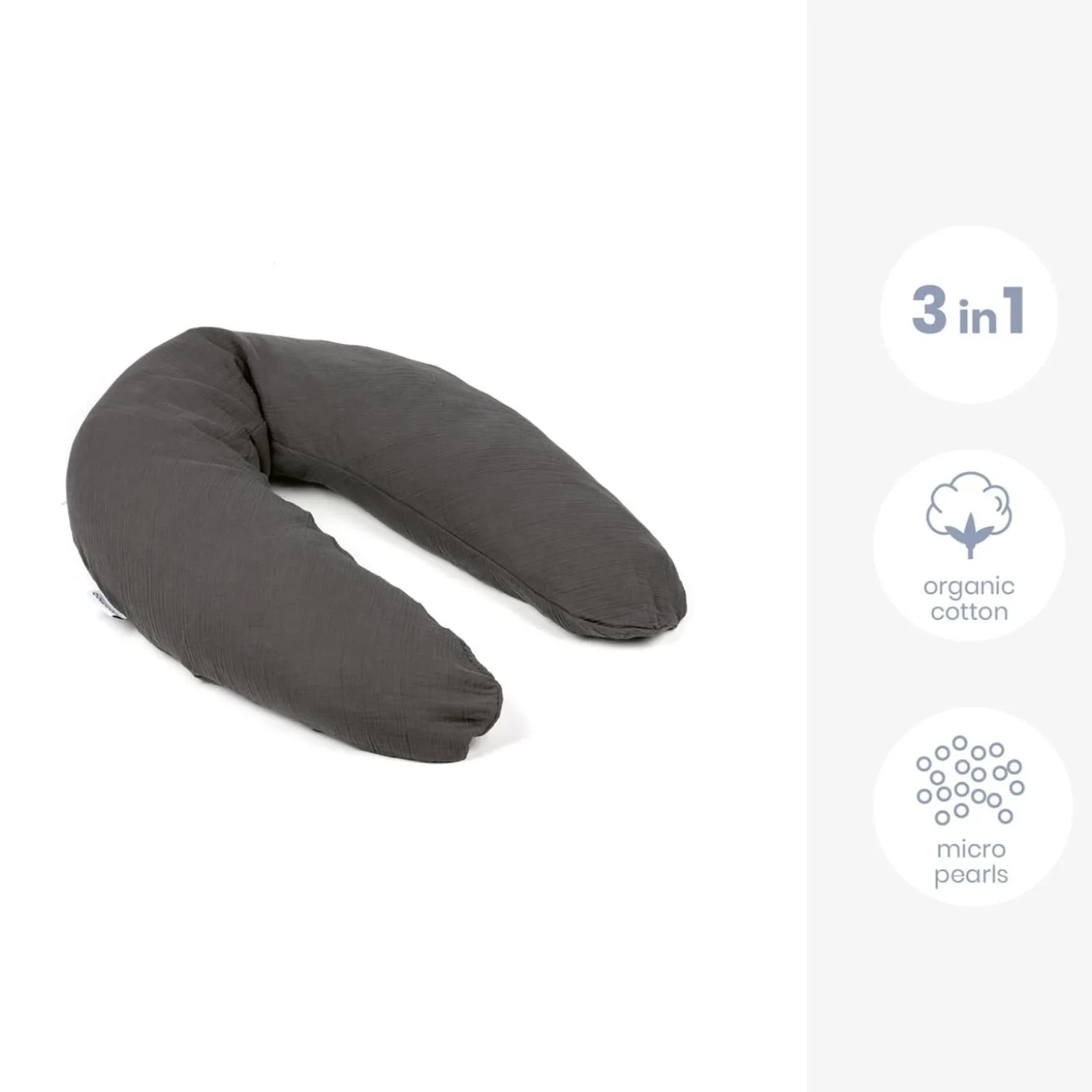 Doomoo Coussin de maternité Comfy Big Tetra Tetra Grey