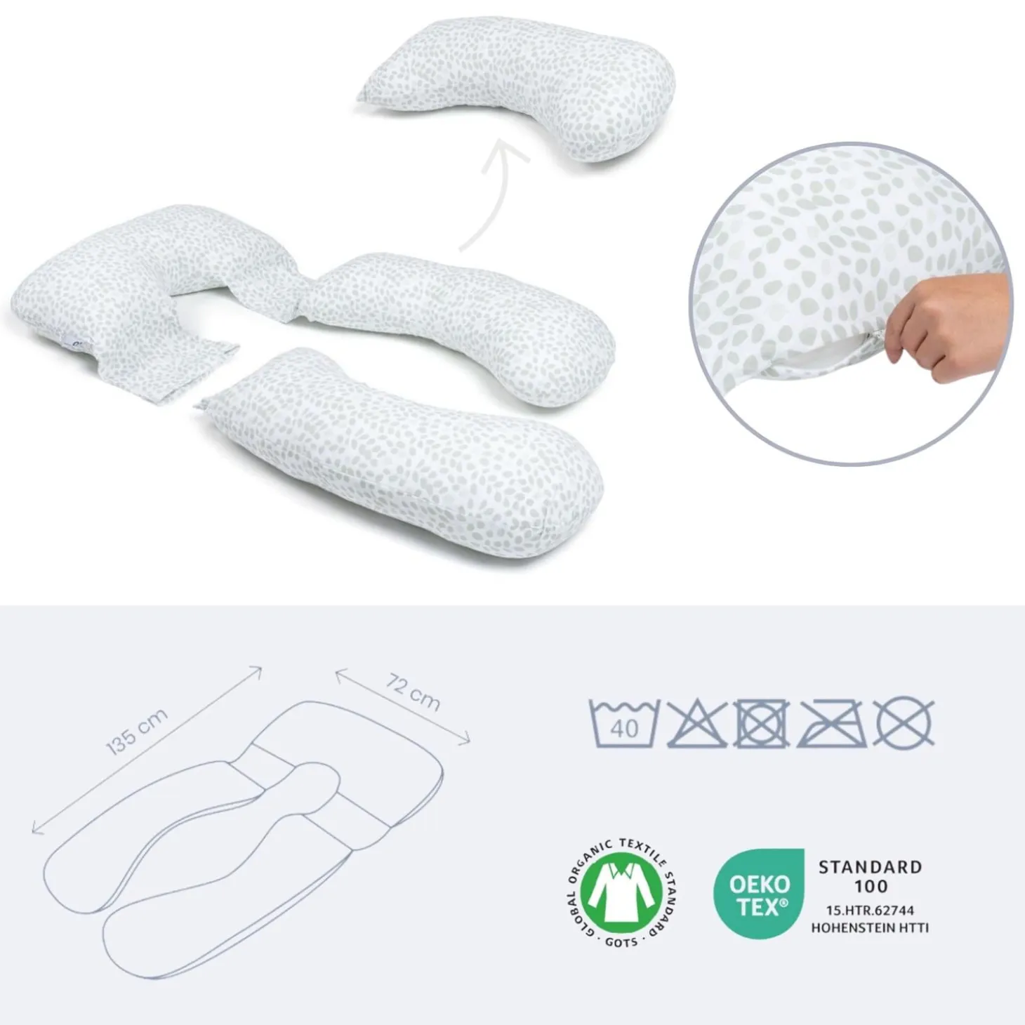 Doomoo Coussin maxxy Mini Leaves Vert