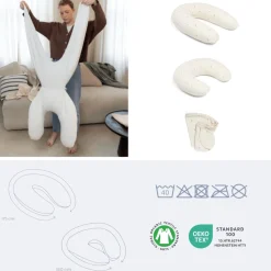 Doomoo Coussin twisty 2en1 Crème