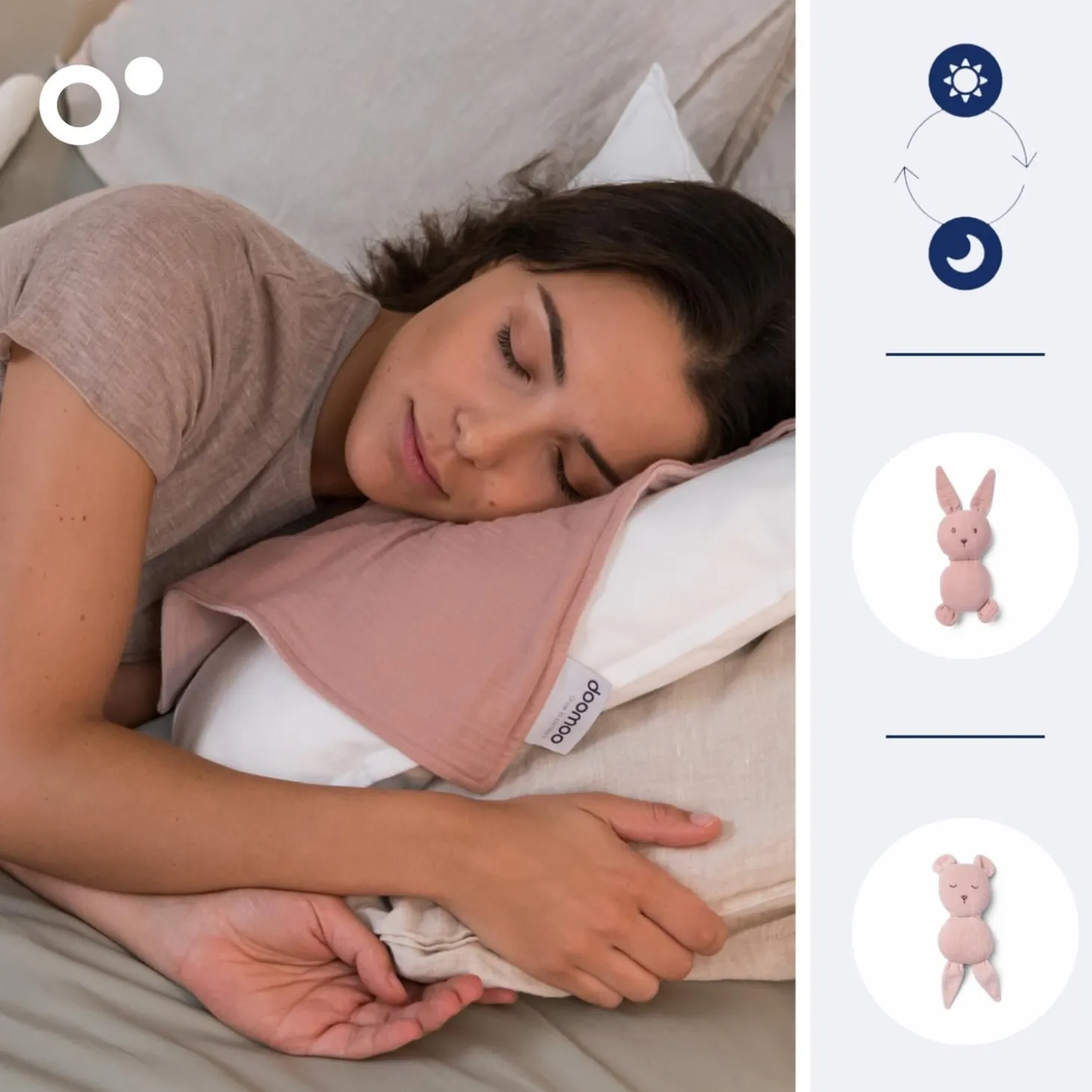 Doomoo Doudou you&me Rose