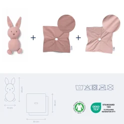 Doomoo Doudou you&me Rose
