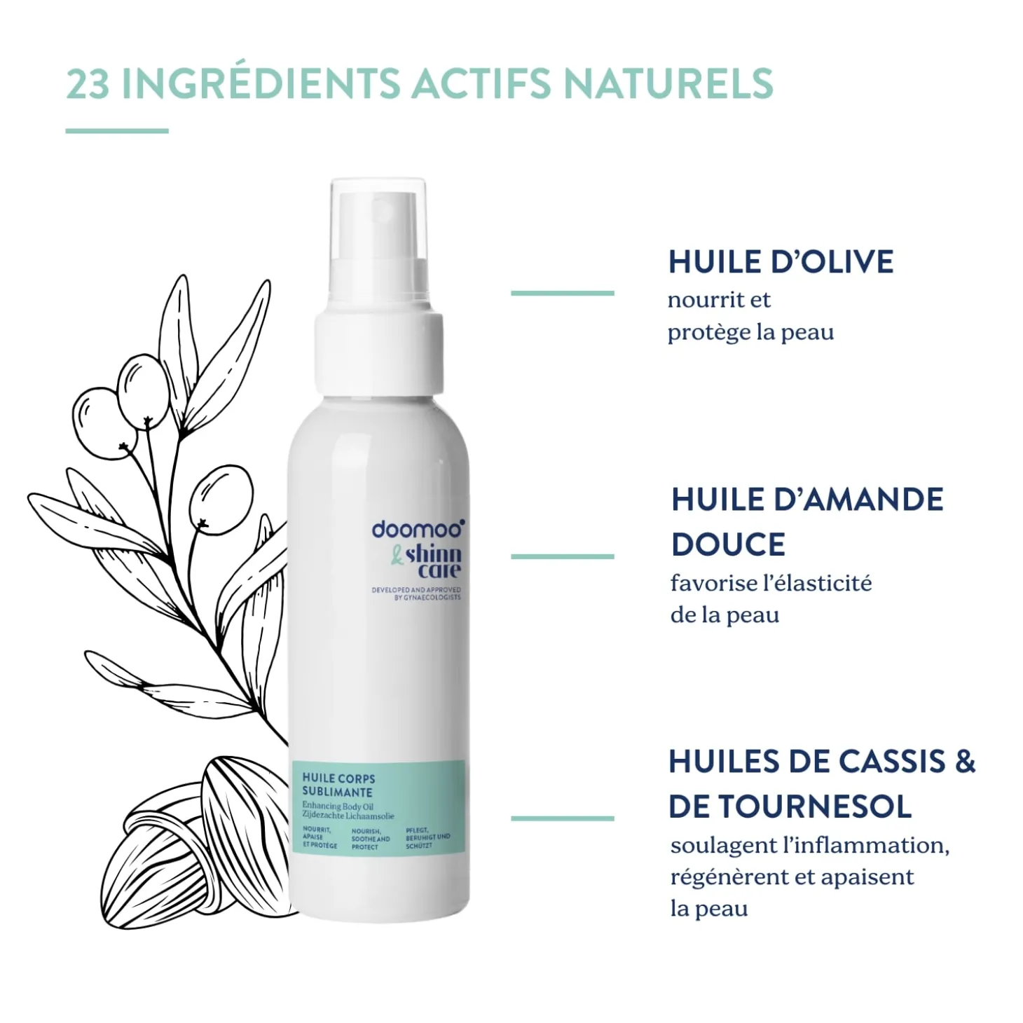 Doomoo Huile Corps Sublimante Blanc
