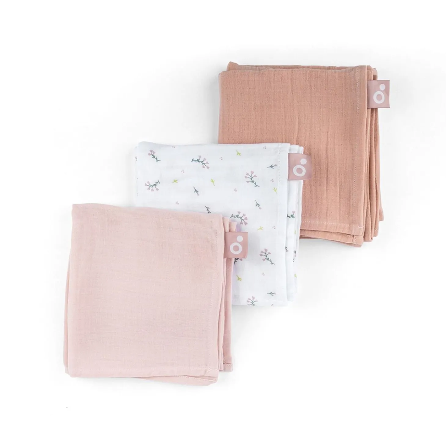 Doomoo Lot de 3 langes gaze de coton Lovely Flower Pink