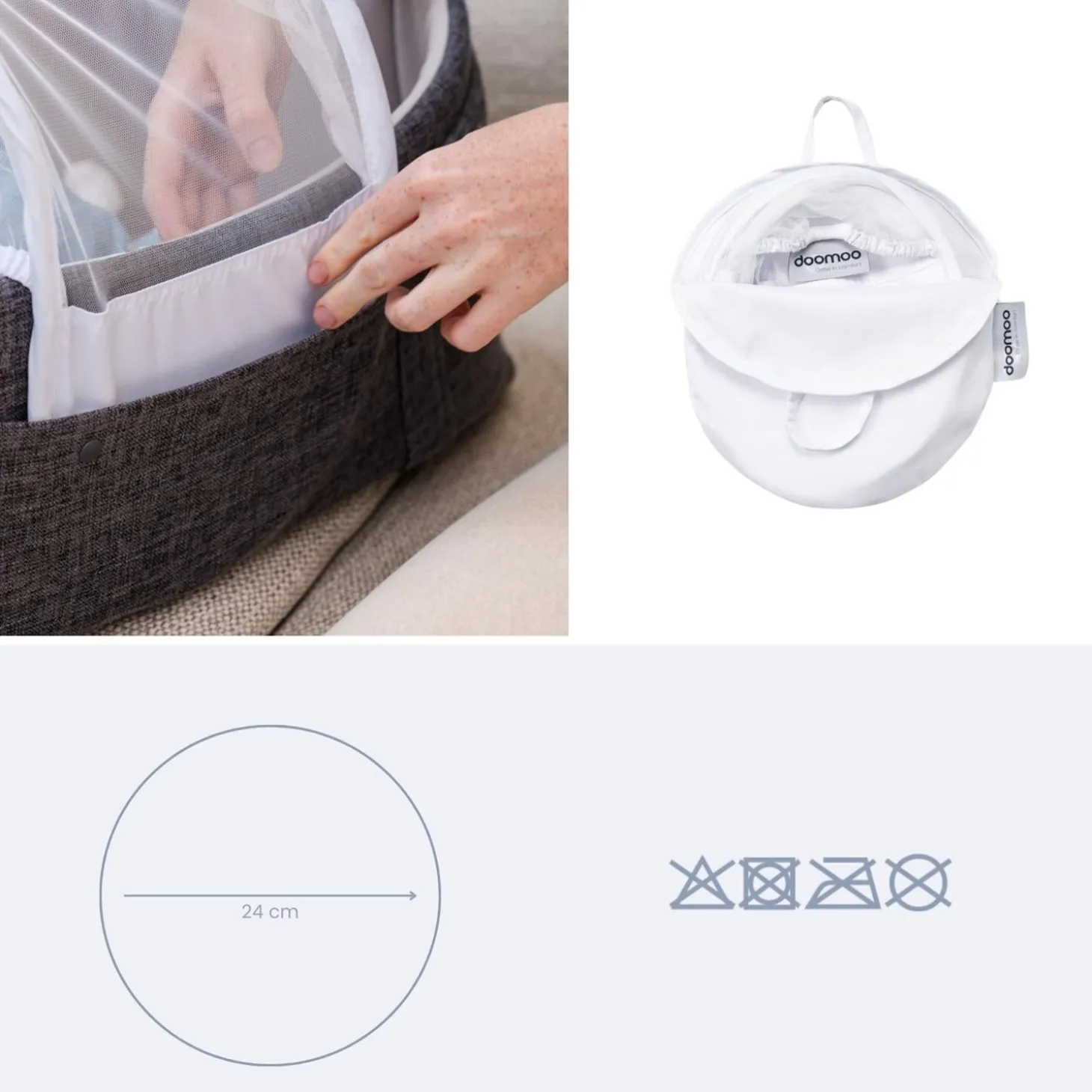 Doomoo Moustiquaire Nest'n go Blanc