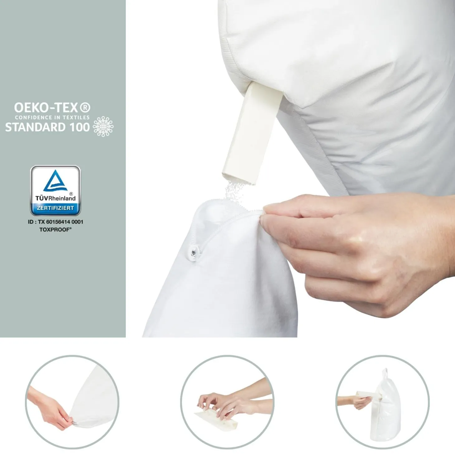 Doomoo Recharge pour coussin d'allaitement Blanc