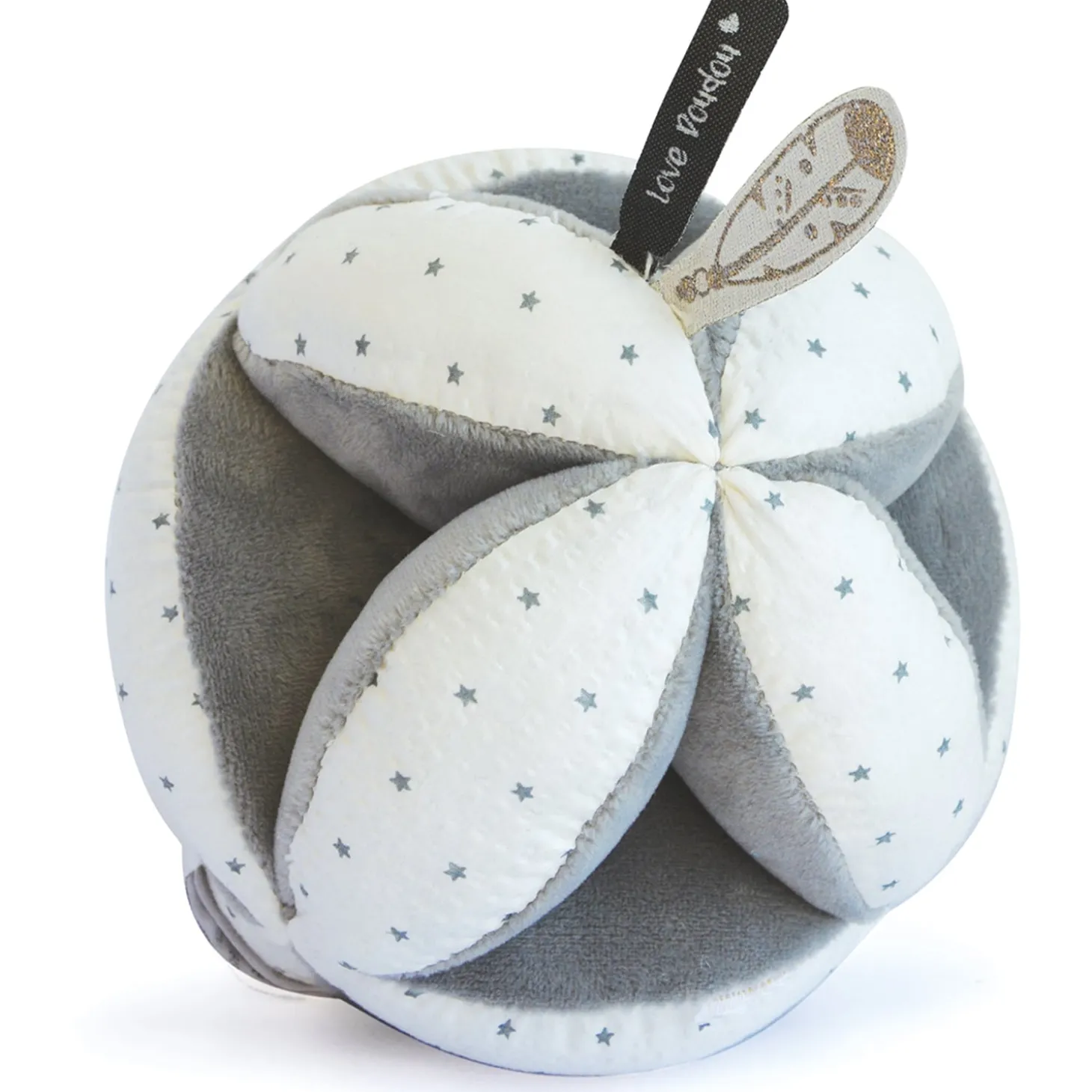 Doudou & Compagnie Balle de préhension avec hochet