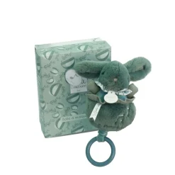 Doudou & Compagnie Boite à musique Lapin Doudou Vert Sauge 20 cm