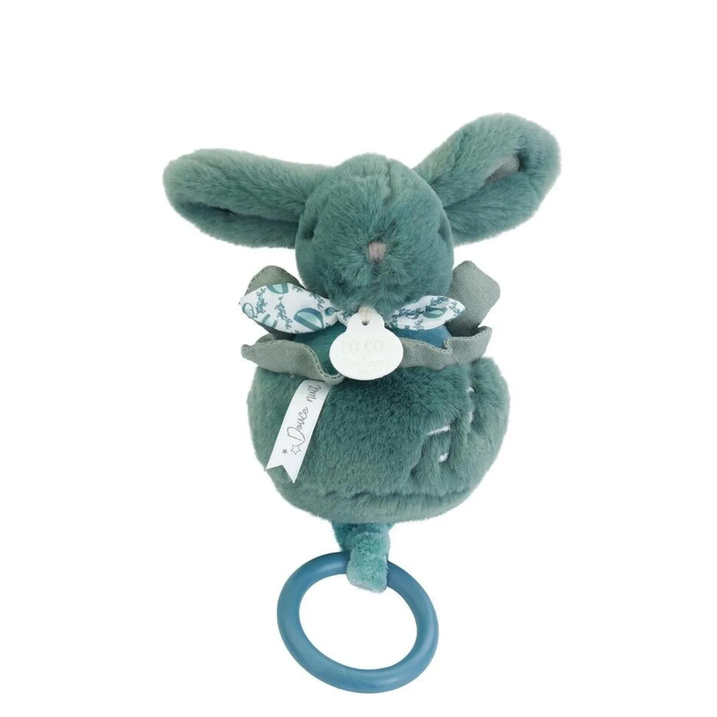 Doudou & Compagnie Boite à musique Lapin Doudou Vert Sauge 20 cm