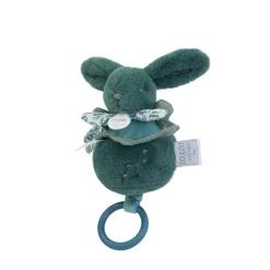 Doudou & Compagnie Boite à musique Lapin Doudou Vert Sauge 20 cm