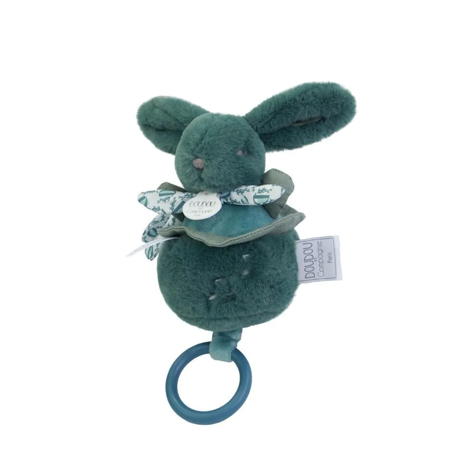 Doudou & Compagnie Boite à musique Lapin Doudou Vert Sauge 20 cm