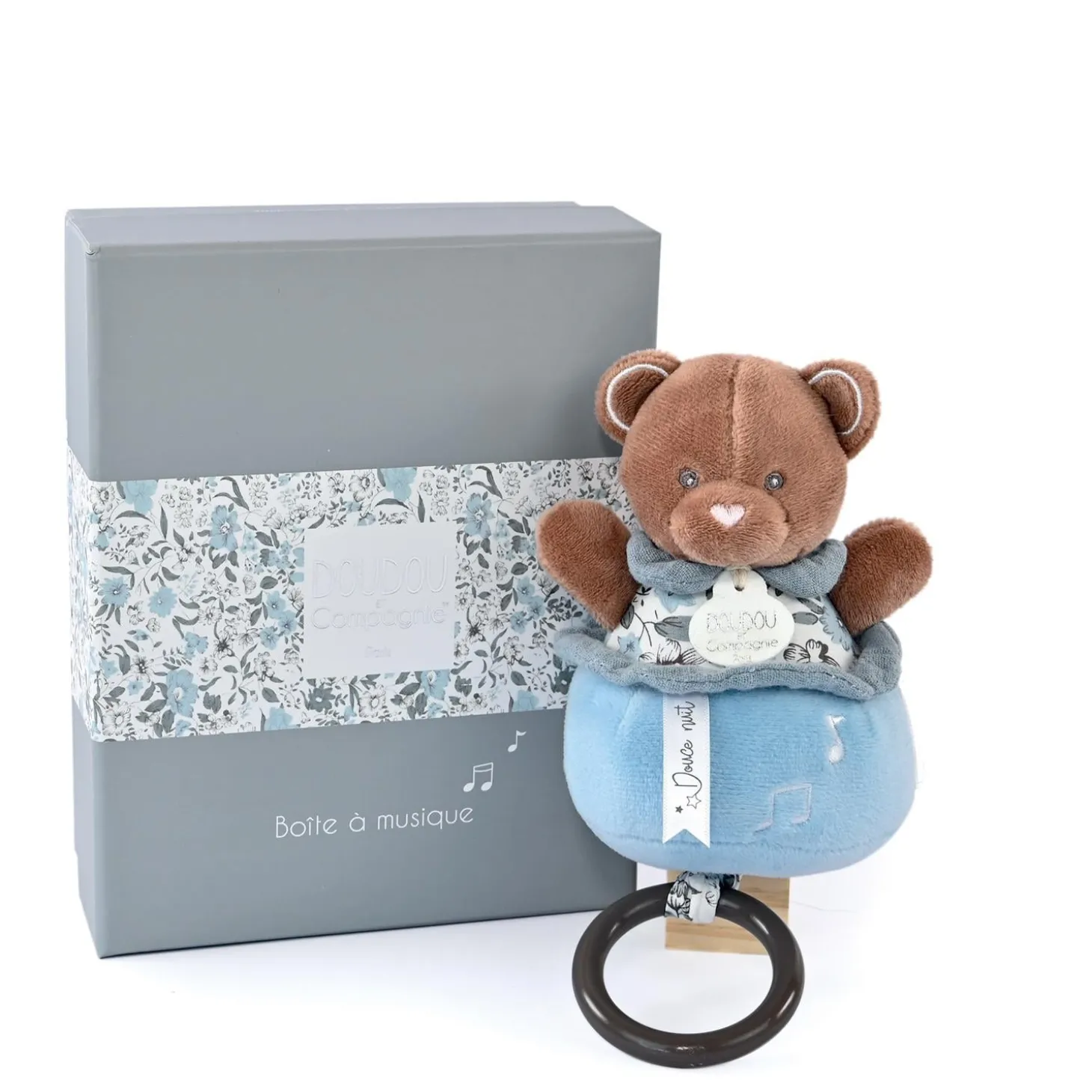 Doudou & Compagnie Boite à musique Boh'Aime Ours 20 cm