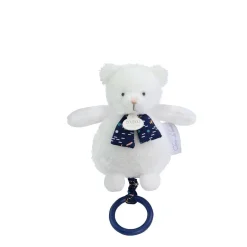 Doudou & Compagnie Boite à musique Ours Clair de lune Blanc 17 cm