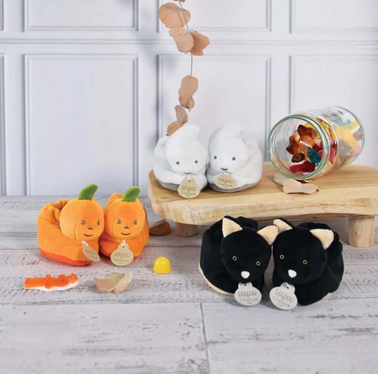 Doudou & Compagnie Chaussons Chat Noir 0-6 mois