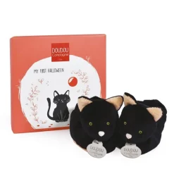 Doudou & Compagnie Chaussons Chat Noir 0-6 mois